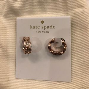 Kate Spade Gatsby Dot Hoop Earrings-Rose Gold